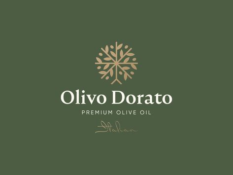 Olivo Dorato Logo Design by Elif Kameşoğlu on Dribbble Olive Tree Logo, Property Logo Design, Herbal Logo, Landscaping Logo, Forest Logo, Green Logo Design, Property Logo, Tree Logo Design, Instagram Feed Layout