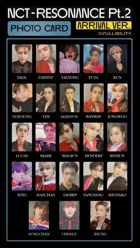 Wayv Photocard Template, Kpop Photocards Collection, Nct 2020 Resonance Pt.2, Nct Template, Nct Resonance Pt 1, Nct Resonance Pt 2, Nct Photocard, Kpop Wishlist, Photocards Template