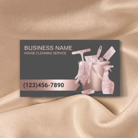 $27.40 | Professional Cleaning Service Modern Rose Gold #cleaning, house cleaning, modern, professional, housekeeping, maid service, office cleaning, rose gold, girly trendy glitter, auto detailing Rose Gold Business Card, Clean Business Card Design, Company Business Cards, Gold Business Card, Cleaning Business Cards, Cleaning House, Business Card Inspiration, Auto Detailing, Cleaning Companies