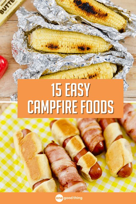 Make your next fireside chat even better by trying out one or two (or five) of these delicious campfire foods! Easy Bonfire Food, Bonfire Menu, Campfire Food Ideas, Camping 2023, Bonfire Food, Easy Campfire Meals, Campfire Foods, Campfire Breakfast, Fireside Chat