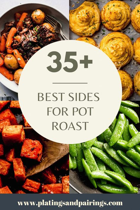 Wondering what to serve with Pot Roast? Look no further! I’ve got you covered with this handy guide. So, you can find the perfect side dish to complete your hearty dinner in a hurry. Sunday Roast Side Dishes, Side Dishes With Roast, Sides For Chuck Roast, Sides With Roast Beef, Sides With Pot Roast, Sides With Roast, What To Serve With Pot Roast, Sides For Roast Beef Dinner, Pot Roast Sides Dishes