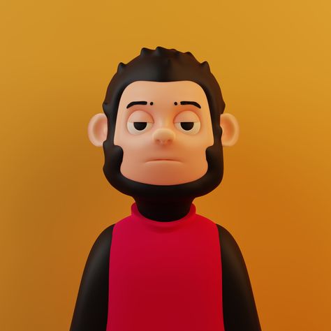 Art Cartoon Drawing, 3d Monkey, Monkey Mind, Funky Monkey, Art Cartoon, Cartoon Drawing, 3d Modelling, 3d Characters, Cute Comics