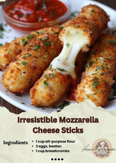 Mozarella Sticks Recipes, Easy Homemade Mozzarella, Homemade Cheese Sticks, Cheese Sticks Recipe, Homemade Mozzarella Cheese, Homemade Mozzarella, Mozzarella Cheese Sticks, Best Appetizer Recipes, String Cheese