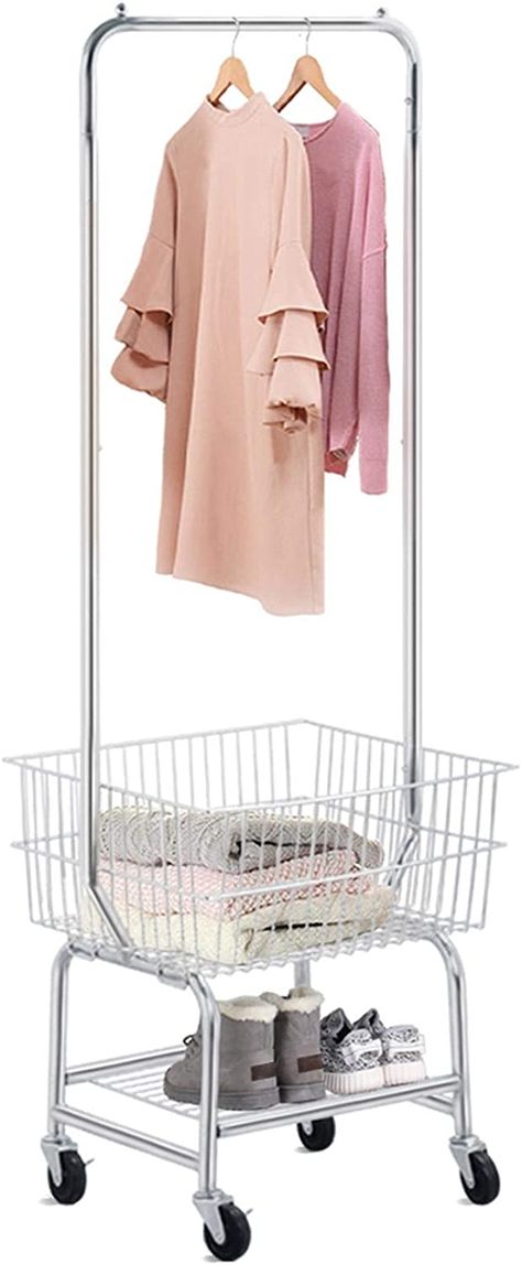 Rolling Laundry Cart, Metal Laundry Basket, Laundry Basket On Wheels, Rolling Laundry Basket, Hanging Drying Rack, Laundry Cart, Shelf Baskets Storage, Laundry Basket Organization, Laundry Center