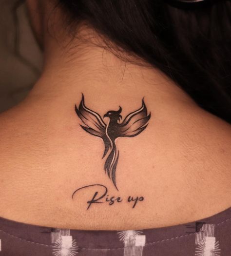 Phoenix Neck Tattoo, Simple Neck Tattoos, Front Neck Tattoo, Phoenix Tattoo Feminine, Small Phoenix Tattoos, Phoenix Bird Tattoos, Best Neck Tattoos, Small Neck Tattoos, Side Neck Tattoo