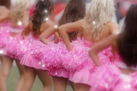 Cheerleader Aesthetic Pink, Pink Cheer Uniforms, Pink Cheerleader Aesthetic, Cheerleading Aesthetic, Cheerleader Aesthetic, Buccaneers Cheerleaders, Cheer Captain, Highest Version, Pink Pom Poms