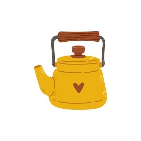 Tea Pot Illustration, Teapot Drawing, Recipe Book Printables, Easy Abstract Art, Cute Teapot, Diwali Decorations At Home, Stock Design, Easy Pixel Art, Ceramic Teapot