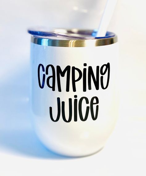 Excited to share this item from my #etsy shop: Camping Juice Wine Tumbler, Camping Trip, Camping Gifts, Happy Camper, Lets Get Toasted, Glamper Wine Tumbler, Camping Travel Coffee Cup Insulated Wine Tumbler, Camping Tumbler Ideas, Funny Tumbler Ideas, Camping Wine Glasses, Ballon Painting, Camp Merch, Camping Wine, Camping Tumbler, Tumbler Inspiration