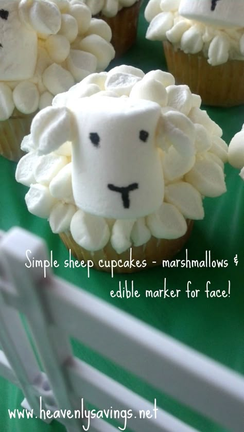 Have A Baaa-rilliant Day With A Sheep Themed Birthday! Lamb Cupcakes, Sheep Cupcakes, Sheep Party, Baby Lamb Baby Shower, Easter Snacks, Pastor Appreciation, Kids Treat, Farm Birthday Party, Easter Cupcakes