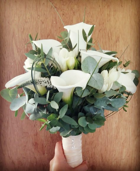 Cala Lily Bridesmaid Bouquet, Calla Lily Eucalyptus Bouquet, Dahlia And Calla Lily Bouquet, Cala Lily And White Roses Bouquet, Calla Wedding Decoration, Calla Lily Floral Arrangements, Pampas Grass And Calla Lily, Peace Lily Wedding Bouquet, Calla Lily And Eucalyptus Bouquet