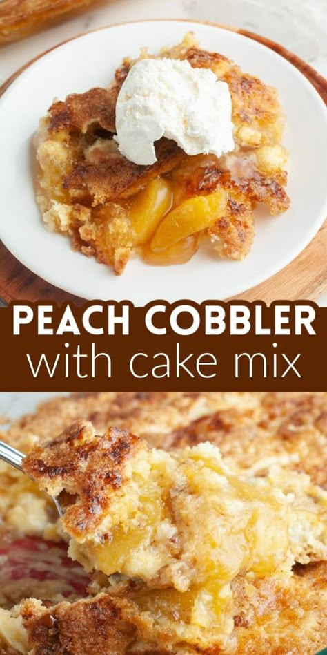 Peach Cobbler with Cake Mix is a super simple dessert that screams summer. Made with just a few ingredients this cake mix peach cobbler recipe is perfect for an easy dessert. Layers of peaches, cake mix, and brown sugar, you are sure to love this peach cobbler with cake mix recipe. Easy Pear Cobbler Cake Mixes, Dump And Bake Peach Cobbler, Easy Peach Cobbler With Cake Mix And Fresh Peaches, 8x8 Peach Cobbler Recipe, Peach Cobbler With Cake Mix Yellow, Easy Peach Cobbler With Cake Mix Simple, Peach Cake With Cake Mix Boxes, Peach Cobbler Easy Cake Mix Recipes, Peach Cobbler With Cake Mix Easy