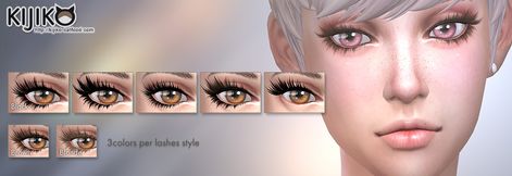 Kijiko - 3D Lashes Update : November 23th 2018  I updated... 3d Eyelashes Cc, Sims 4 Cc Lashes Kijiko, Eyelash Remover, Arched Eyebrows, Sims 4 Cc Makeup, David Sims, Free Sims, Cosmetic Tattoo, 3d Lashes