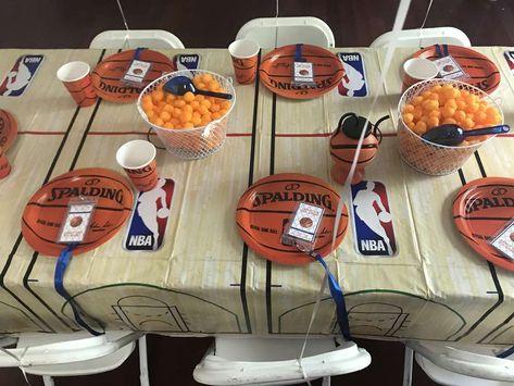 Basketball Game Birthday Party, All Star Basketball Birthday Party, Basketball Birthday Favors, Basketball Theme Graduation Party, Phoenix Suns Birthday Party, Basketball Second Birthday Party, Jersey Birthday Party Ideas, Nba Birthday Party Ideas Basketball, Nba Party Ideas