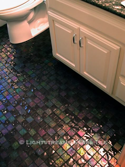 - Lightstreams Glass Bathroom Floor Tile | Dark Silver Grey Black Bathroom Floor Tile, Glass Bathroom, Bathroom Floor Tiles, Bathroom Floor, Dream House Decor, Floor Tile, Bathroom Flooring, Dream Home Design, Home Stuff