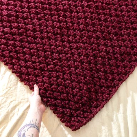 Seed Stitch Knitting, Seed Stitch Blanket, Knitted Throw Patterns, Double Seed Stitch, Knitted Blanket Squares, Knitting Patterns Free Blanket, Idle Hands, Crochet Baby Blanket Free Pattern, Knitted Afghans