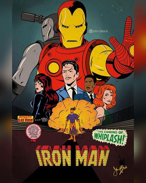 John Black on Instagram: “Iron Man 2 Remake!! I’ve been rewatching the entire MCU in chronological order. Had fun rewatching the Iron Man series! The Black Widow…” Marvel Comics Vintage, Marvel Character Design, Avengers Cartoon, The Black Widow, Iron Man 2, Avengers Poster, Iron Man Comic, Solo Adventure, Avengers Art