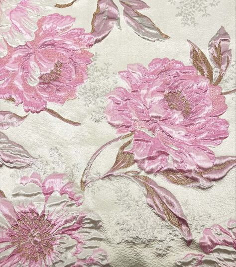 Pink Floral Metallic Jacquard Fabric | JOANN Textures Fabric, Color Mood, Iron Machine, Fabric Designs, Brocade Fabric, Fabric Projects, Joanns Fabric And Crafts, Jacquard Fabric, Painting For Kids