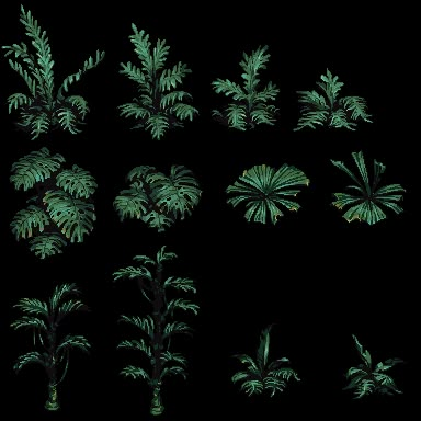 Quick Jungle Ferns @ PixelJoint.com Fern Pixel Art, Jungle Pixel Art, Jungle Tree, Pixel Art Background, Jungle Art, Pixel Art Templates, Pixel Art Games, Game Concept, Art Background