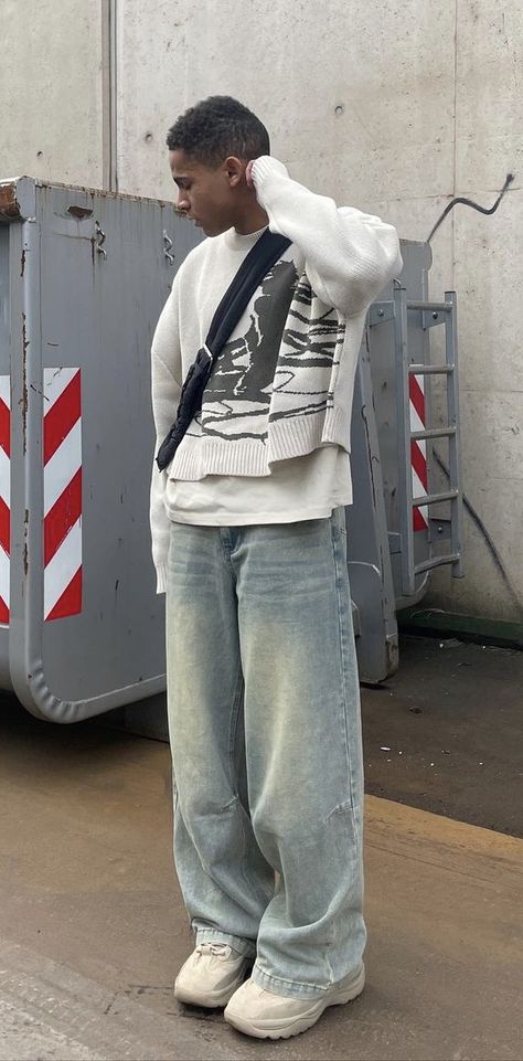 Oversized Streetwear Men, Gorpcore Fashion Man, 2000 Streetwear, Baggy Jeans Outfits, Streetwear Style Men, Spiritual Fashion, Baggy Jeans Outfit, Guys Fits, Guy Fits