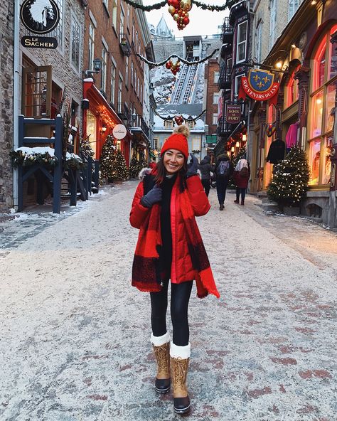 old town quebec canada best places to visit in December Canada Winter Fashion, Fall Maxi Skirt Outfits, Life With Jazz, Nyc Winter Outfits, December Outfits, Also Me, Canada Fashion, 70 Degrees, Snow Outfit