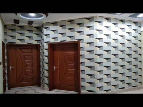 Office Back Wall, 3d Wall Art Ideas, Wall 3d Design, Wall Paint Designs For Hall, Wall Colour Design, Office Wall Paints, Wall Design Painted, 3d Wall Design, Modern Wall Paint