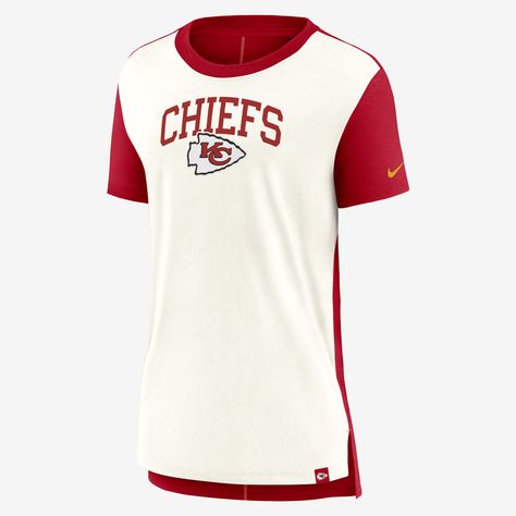 This Kansas City Chiefs T-Shirt features a bold team design and soft tri-blend fabric to help get you ready for game day. Chiefs Game Day, Vintage Kansas City, Chiefs Game, Team Design, Nfl Kansas City Chiefs, Nfl T Shirts, Nike Nfl, Uniform Design, Shield Design