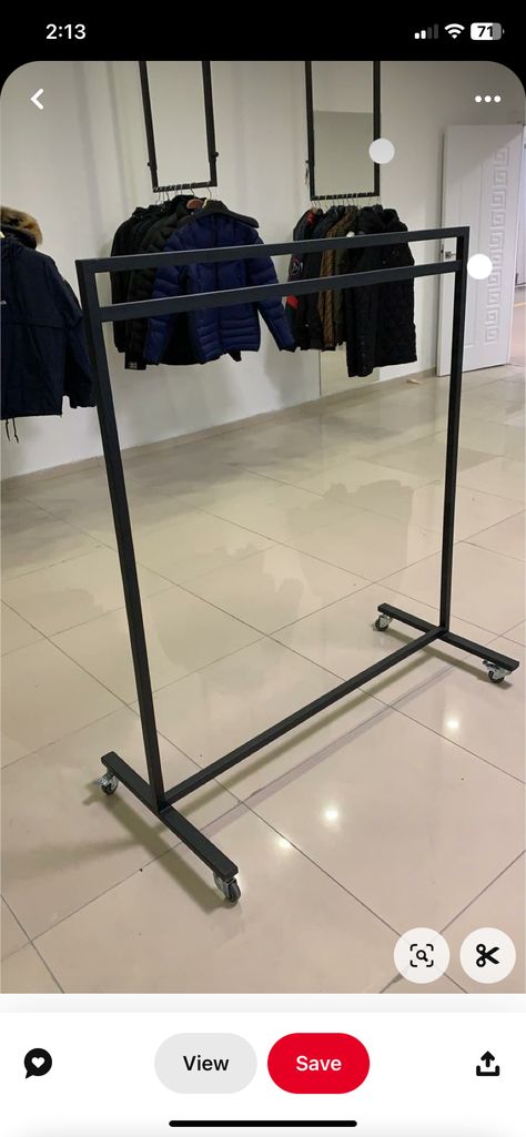 Fashion Store Design, Clothes Hanger Rack, Steel Furniture Design, Clothing Store Interior, Shoe Room, Welded Furniture, Stair Railing Design, Wood Wall Art Diy, Furniture Details Design