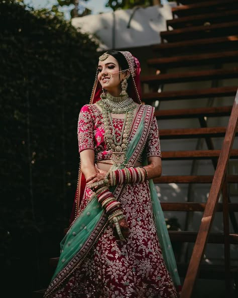 Beautiful Zardosi Lehenga Deisgns Not To Be Missed By Bride, That They Would Love To Opt For Wedding Zardosi Lehenga, Bride Groom Photoshoot, Indian Bride Poses, Indian Bride Photography Poses, Indian Wedding Poses, Bride Photos Poses, Indian Wedding Bride, Lehenga Design, Latest Bridal Lehenga