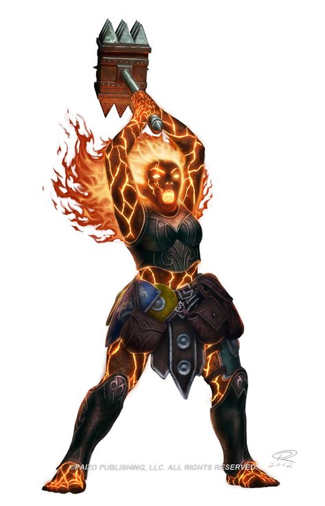 General Storm by Akeiron on DeviantArt Fire Giant, Fire Genasi, Fire Giants, Pathfinder Character, Pathfinder Rpg, Dnd Monsters, Fantasy Races, Dungeons And Dragons Characters, Fantasy Monster