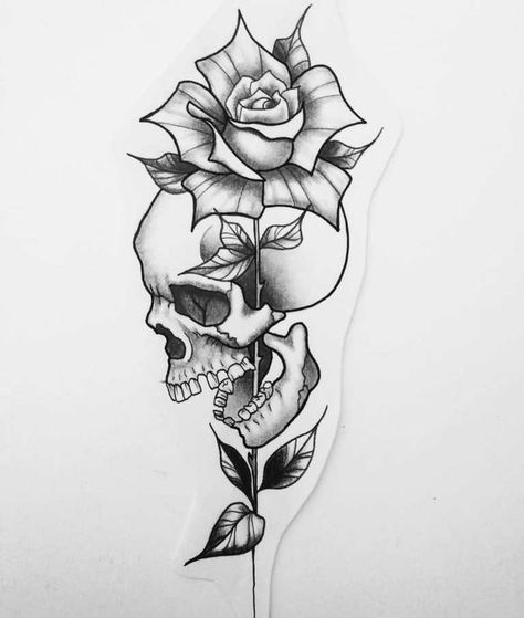 Small Tattoos Minimalist, Tattoo Designs Black And White, Tattoo Designs Watercolor, Tattoo Designs Geometric, Floral Skull Tattoos, Tattoo Designs Unique, Tattoos Floral, Skull Tattoo Flowers, Tattoos Watercolor