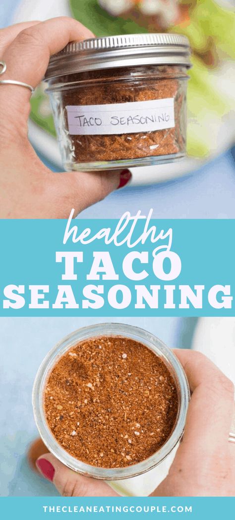 Healthy Taco Seasoning is Whole30, paleo, gluten free and SO much better than store bought packets! A quick easy DIY taco mix that is full of flavor and is low sodium! Learn how to make clean eating taco seasoning that is so yummy. Homemade is easy and better than anything in the store! #paleo #whole30 Healthy Taco Seasoning, Paleo Taco Seasoning, Whole30 Taco Seasoning, Gluten Free Taco Seasoning, Clean Eating Tacos, Diy Taco Seasoning, Make Taco Seasoning, Healthy Taco, Homemade Taco Seasoning Recipe