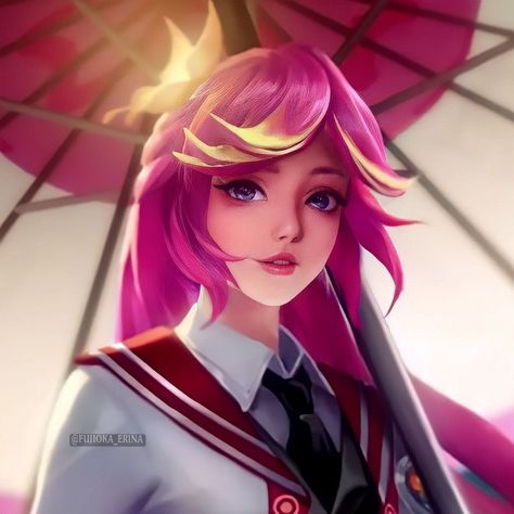 Kagura Exorcist, Mobile Legends Icon, Kagura Icon, Kagura Mlbb, Anime Photo Profile Dark, Umbrella Girl, Anime Mobile, The Legend Of Heroes, Anime Friendship