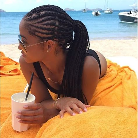 Vacation Hair, Twisted Hair, Vacation Hairstyles, Luxurious Hair, Protective Hairstyles For Natural Hair, Beautiful Braids, Big Chop, Girls Braids, Cornrow