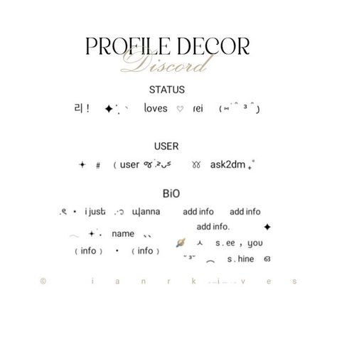 tap on visit to get it. ⠀ ⠀ ⠀ ⠀ tap and hold on the text to copy it. ⠀⠀⠀⠀⠀⠀⠀⠀⠀⠀⠀⠀⠀⠀⠀⠀⠀⠀⠀⠀⠀⠀⠀⠀⠀⠀⠀⠀⠀⠀⠀⠀⠀⠀⠀⠀⠀⠀⠀⠀⠀⠀ #discord #serverdecor #discordservertemplate ⠀⠀⠀⠀⠀⠀⠀⠀⠀⠀⠀⠀⠀⠀⠀⠀⠀⠀⠀⠀⠀⠀⠀⠀⠀⠀⠀⠀⠀⠀⠀⠀⠀⠀⠀⠀⠀⠀ ⠀ ⌗⠀ discord ⠀⌗⠀ discord decor ⠀⌗⠀ bio decor ⠀⌗⠀ profile decor ⠀⌗⠀ dark messy theme⠀⌗ ⠀ dark layout ⠀⌗⠀ text decor⠀⌗ ⠀ bio ideas ⠀ ⌗ ⠀ discord layout ⠀ ⌗ ⠀ beigecore ⠀ ⌗ ⠀ galaxycore theme ⠀ ⌗ Disc Bio Ideas, Dc Bio Ideas, Discord Nickname Ideas, Discord Description Ideas, Discord Bio Template, Bio For Discord, Discord Name Ideas, Bio Ideas Discord, Discord Decor