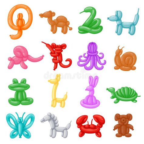 Balloon animals set. Twisted bright cute toys for kid party and festival, balloo #Sponsored , #sponsored, #ADVERTISEMENT, #set, #Balloon, #animals, #Twisted Kids Branding Design, Fun Chalk Art, Balloon Modelling, Posca Art, Balloon Sculptures, Art Lessons Elementary, Balloon Dog, Balloon Animals, Balloon Art