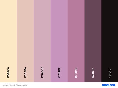 Color palette for 2023 mental health tracker Mental Health Tracker, Colour Pallets, Capstone Project, Health Tracker, Social Cause, Health Tech, Instagram Layout, Health App, Mental Health Support