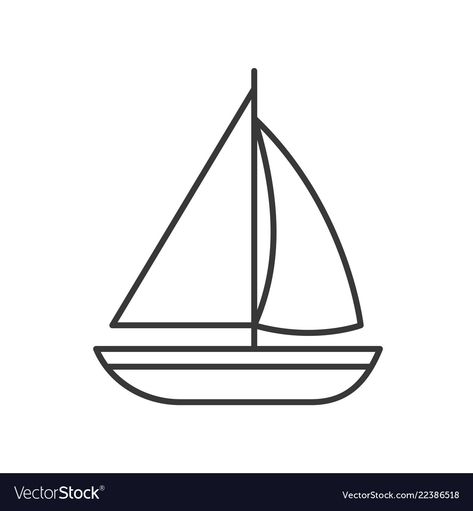 Sail Ship Drawing, Sailboat Doodle Simple, Boat Simple Drawing, Easy Sailboat Drawing, Simple Sail Boat Drawing, Simple Sailboat Drawing, Simple Ship Drawing, Sailboat Drawing Simple, How To Draw A Boat