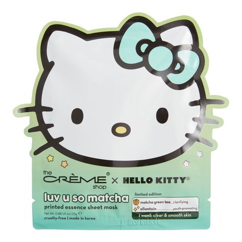 The Creme Shop Hello Kitty, Creme Shop Hello Kitty, Clear Smooth Skin, Shop Hello Kitty, Hello Kitty Shop, The Creme Shop, Creme Shop, Kawaii Faces, Luv U