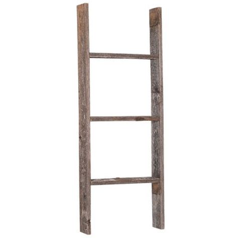 Barnwood Rustic Bookcase Ladder ($35) Old Ladder Decor, Bookcase Ladder, Farmhouse Bookcases, Decorative Ladder, Wall Ladder, Ladder Shelves, Quilt Ladder, Farmhouse Blankets, Old Ladder