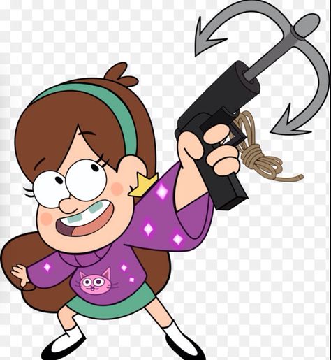 Mabel with Grappling gun. Mable Pines, Disneyland Dress, Grappling Hook, Mabel Pines, Dipper Pines, Cartoon Painting, Grappling, Disney Drawings, Gravity Falls