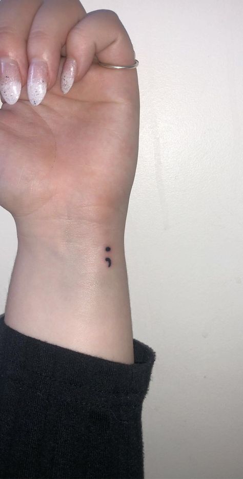 Semicolon Tattoos, Sharpie Tattoos, Semicolon Tattoo, Different Meaning, Petite Tattoos, Cute Little Tattoos, Small Hand Tattoos, Poke Tattoo, Classy Tattoos