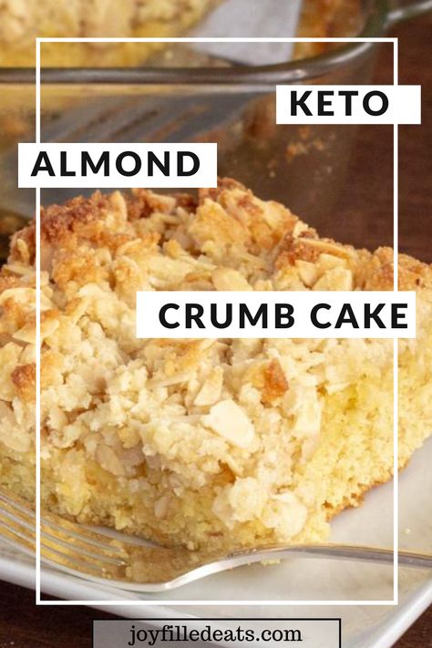 Almond Flour Apple Coffee Cake, Keto Almond Flour Cake Recipes, Recipes With Almond Flour Desserts, Almond Flour Coffee Cake Recipes, Keto Italian Cream Cake, Keto Pound Cake Almond Flour, Almond Flour Crumble Topping, Keto Squares, Keto Almond Cake