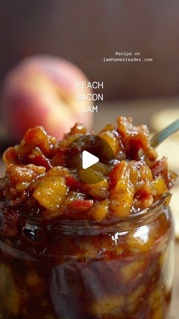 Amanda Rettke on Instagram: "Click the link in my profile for full recipe! #iamhomesteader #homesteadrecipes #baconjam 
RECIPE: https://iamhomesteader.com/peach-bacon-jam/" Amanda Rettke, Homemade Cheeses, Preserving Fruit, Smart Food, Food Swaps, Peach Jam, Bacon Jam, Jam And Jelly, Wine Food Pairing