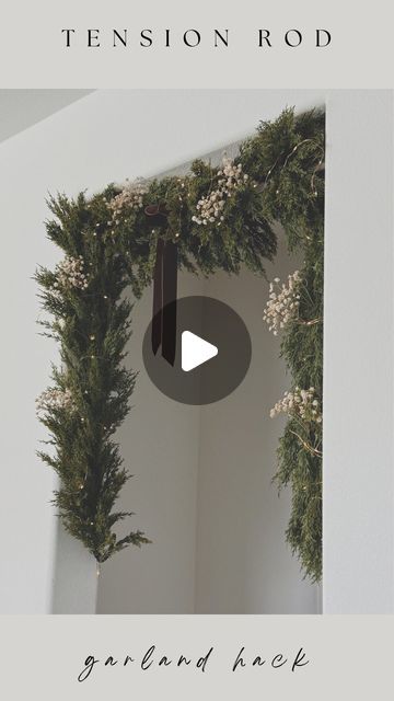 Evelyn Hernandez on Instagram: "Anyone else influenced by the viral tension rod hack? 🤭 I knew I had to try it here to make my kitchen feel extra magical and I absolutely love it!! 

The garland I’m using is the cedar garland from @finerlydecor . It’s sooo beautiful and looks very real!! I also added some fairy lights, babys breath, and a cute bow to finish it off 😍

What do we think?!

#viraltensionrodhack #christmasgarlandhack #christmasgarland #cedargarland #christmaskitchen #christmasdecor #christmashack #hanginggarland" Door Frame Garland, Window Garland Ideas, Tension Rod Christmas Garland, Curtain Rod Garland, Garland Around Window, Tension Rod Garland, Christmas Garland Window, Kitchen Garland, Healing Studio