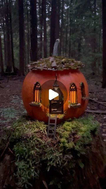 Maryinthefairyland on Instagram: "How about a solar-powered pumpkin fairy house? 🎃✨🤔

I just made this one, and it was so much fun to put together! If you’re feeling crafty, I’ve created a DIY kit with everything you need to make your own. Plus, all the pieces can be reused for other fairy projects or to make another pumpkin house next year. 🍂🧚‍♀️

Check it out here: https://creatoriq.cc/3zO3Asa (Link in BIO)

#fairyland #fairyhouse #PumpkinFairyHouse #FairyCrafts #FallDIY #MagicalMakers #FairyGardenFun #HalloweenVibes #HandmadeMagic #ad #etsycreatorco @etsy" Pumpkin Carving Ideas Fairy House, Pumpkin Hobbit House, Pumpkin Carving Fairy House, Pumpkin Fairy House Diy, Fairy House Pumpkin, Pumpkin Houses Fairy, Fairy Cottage Pumpkin, Fairy Projects, Fairy House Kit