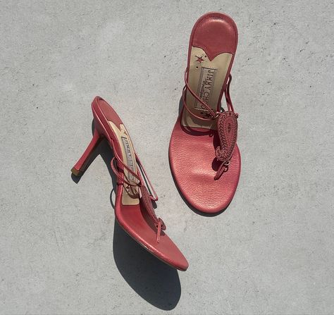 flip flop heels are all that 🤍 we’re so here for the beautiful mix of freedom and elegance - these Jimmy Choos and Coach are just the beginning of what’s to come. Stay tuned 🥰 #flipflopheels #designersourcing #designerheels #vintagesourcing #y2k #jimmychoo #coach Flip Flop Heels, Do What, Jimmy Choos, Designer Heels, Manolo Blahnik, Luxury Shoes, Flip Flop, Stay Tuned, The Beginning