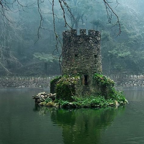 Under Water Castle, Water Castle, Old Castle, Abandoned Castles, Scottish Castles, Fox Girl, Dnd Campaign, Castle Ruins, Beautiful Castles