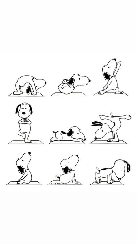 Yoga Aesthetic, Yoga Inspo, Yoga Poster, Snoopy Wallpaper, Snoopy Pictures, Snoopy Love, What’s Going On, Colorful Drawings, Funky Art