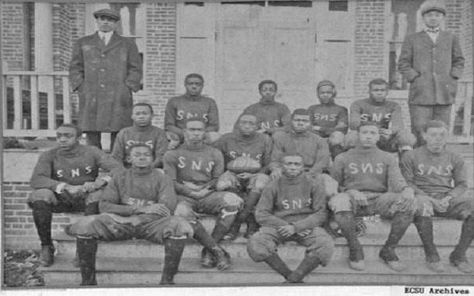 Title: Victor Trammell for BlackThen.com | Photo courtesy of ECSU Archives On Dec. 27, 1892,&nbsp;Livingstone College&nbsp;and Biddle College (later,&nbsp;Johnson C. Smith University) played the first Black intercollegiate football game in Salisbury, North Carolina. Biddle won the game Hbcu Experience, Hbcu Football, Livingstone College, Salisbury North Carolina, The University Of Oklahoma, College Football Games, Football Legends, Fact Of The Day, History Education