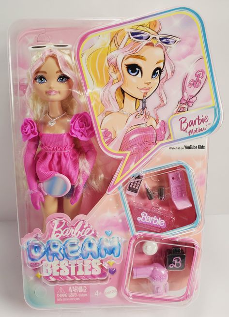 NEW 2024 Barbie Dream Besties Fashion Doll Playset Barbie Malibu Mattel #HYC21. New condition. The doll is in very good condition, but the box has some wear. The doll has never been removed from the box. Please use photos as part of description and zoom for more details. Sold as is. Pet-smoking free home environment. Barbie Dream Besties, Barbie Pp, Barbie Besties, Barbie Malibu, Steffi Love, Mattel Shop, Home Environment, Malibu Barbie, Barbie Dream